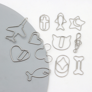 Bán buôn phim hoạt hình khác nhau Thiết kế văn phòng thép không gỉ bookmarks Creative Shaped Bạc nickel-mạ giấy Clips - Product Image 1