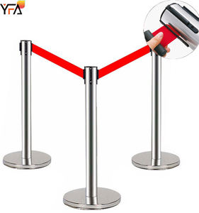 Stanchion מתכת עם החגורה ראש נשלף בית החולים מערכת ניהול קהל שליטה על מחסום נשלף