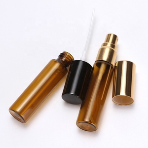 クリアアンバーフロスト5ml10ml15ml薄いガラススプレーサンプルバイアルミニ香水瓶アトマイザーゴールドシルバーブラックキャップ付き - Product Image 4