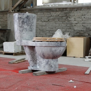 Luxo Europeu Modern <span class=keywords><strong>WC</strong></span> <span class=keywords><strong>WC</strong></span> Bowl Pedra Natural Mármore Cinza Siphonic Piso Banheiro Acessório com Tanque Oculto Dual-Flush