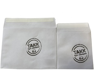 Gedruckte weiße Kraftpapier-Geschäfts umschläge Kraft umschlag mit Knopf-und Schnur verschluss - Product Image 1