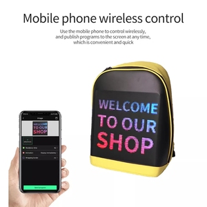 無料サンプルLEDバックパックスマートBluetoothAPPコントロールDIYディスプレイラップトップバッグ男の子と女の子のための防水LEDバッグ - Product Image 2
