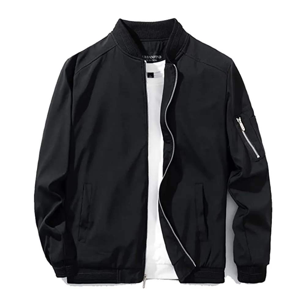 Erkekler için lüks kaliteli ceket Slim Fit hafif ceket rahat bombacı ceket rüzgarlık artı boyutu spor