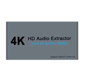 Divisor de audio HDMI 1 entrada 2 salidas HD Splitter 1x2 para HDTV PS 4 4K con extractor de audio 3,5 Jack HDMI Switcher Adapter