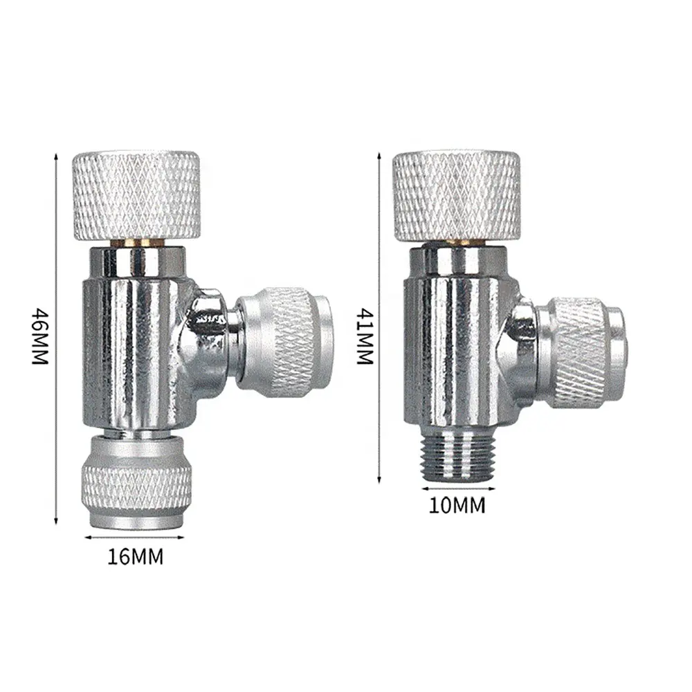 Zrdr acquario a regolazione Fine Co2 anidride carbonica singola testa elettrovalvola fai-da-te contatore di bolle valvola a spillo valvola di taglio Co2