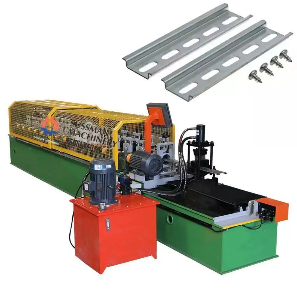 Máquina formadora de rollos de canal de riel Din para montaje en caja de distribución de riel montable eléctrico