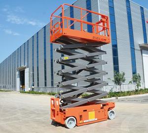 Plataforma elevadora de tijera para uso en edificios de construcción impulsada por batería autopropulsada, envío gratis - Product Image 3
