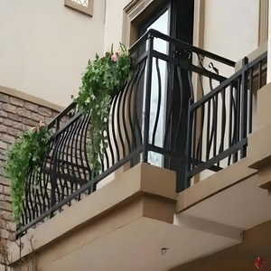 Einfach zu installierende Balkon geländer aus verzinktem Rohr mit Balkon handlauf für Rostschutz auf Außen terrasse - Product Image 2