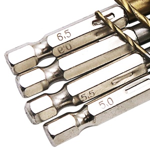 13pcs/批次高速钢钛涂层1/4六角柄1.5-6.5毫米钻头组钻床组
