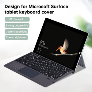 Teclado inalámbrico árabe personalizado, funda con Touchpad para superficie 3/4/5/6/7, con retroiluminación - Product Image 2