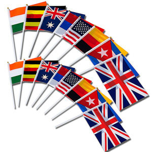 No. 8 Custom <strong>Cheer</strong> <strong>Flags</strong> Set Handheld 20 National <strong>Flags</strong> from Various Countries Small Red Promotional <strong>Flags</strong> - Product Image 5