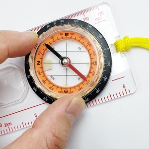 Johold metallo bussole da esterno Multi-funzionale precisione lente di ingrandimento bussola righello multifunzione mappa righello piccola bussola - Product Image 6