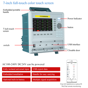 Ethernetマルチチャンネルrs485無線lanサポートデータロガー産業色ペーパーレス圧力チャートレコーダー - Product Image 3