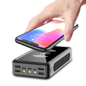 Wholesale Solar Power Bank Fast Charging External <strong>Charger</strong> 4 USB Wireless <strong>Charger</strong> Power Bank LED Light for <strong>All</strong> Cell Phones - Product Image 1