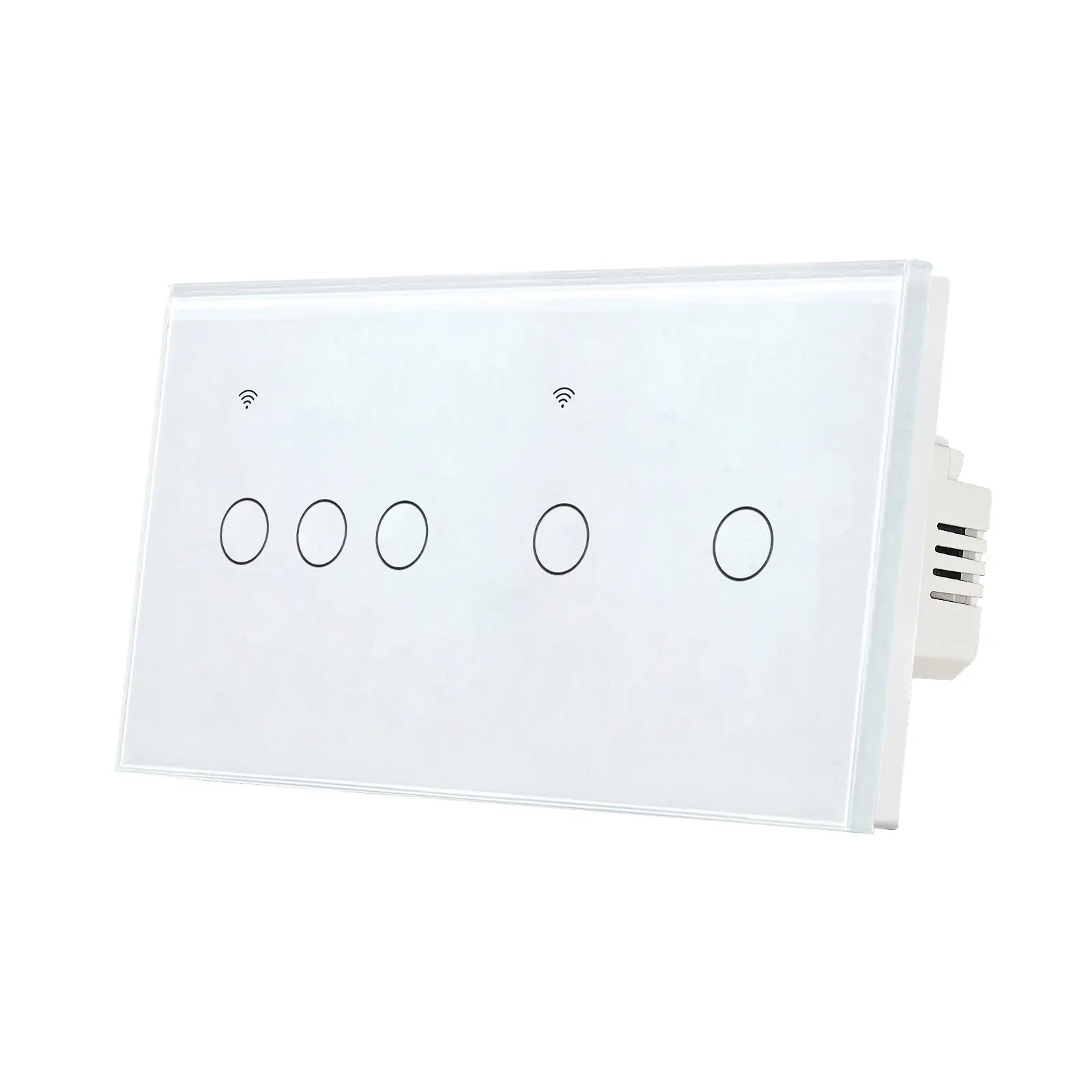 EU tiêu chuẩn 157 loại thủy tinh màu trắng Bảng điều chỉnh ZigBee tuya wifi thông minh tường ánh sáng chuyển đổi làm việc với Alexa, Google nhà