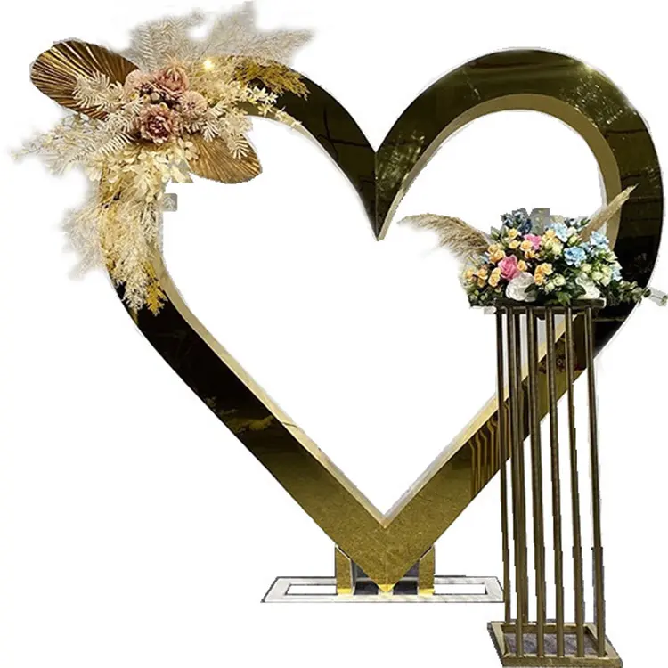 Forniture di nozze Decorazione Floreale Arco D'oro Scenografia Stand Accessori di Cerimonia Nuziale Della Decorazione Per La Festa Evento Forniture