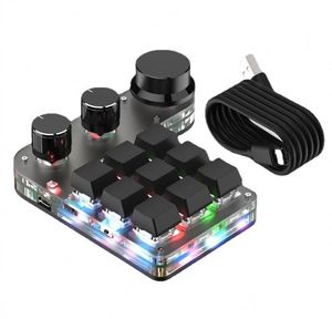 Custom Mini Knob <strong>Keyboard</strong> <strong>Key</strong>&amp;Knob Mechanical <strong>Keyboard</strong> Programmable Copy and Paste DIY Shortcut Hot Swap for Designer Office - Product Image 1