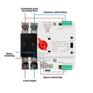 Dual Power Automatic Transfer <strong>Switch</strong>, 2P/<strong>125A</strong> Dual Power Generator Changeover <strong>Switch</strong> - Product Image 5