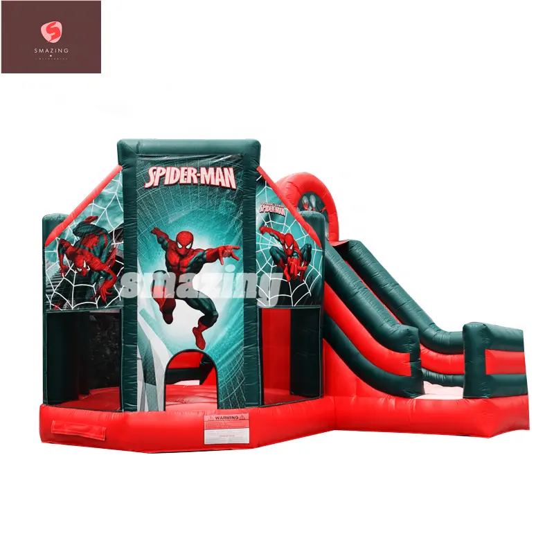 Roulettes gonflables spiderman en PVC, 4 pièces, 0.55mm, pas cher, pour acheter des enfants, château gonflable, commercial