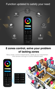 Mi.Light 2.4Ghz Wireless 8-Zone RGB+CCT Compatible with Milight RGB+CCT LED Light Bulb Downlight Strip <strong>Controller</strong>