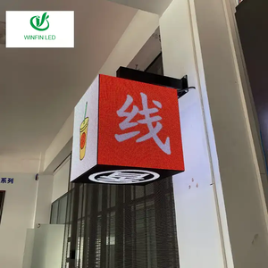Novo Design <span class=keywords><strong>Led</strong></span> Publicidade Digital <span class=keywords><strong>Display</strong></span> Screen Creative Outdoor Waterproof Rotating Magic <span class=keywords><strong>Cube</strong></span> <span class=keywords><strong>Led</strong></span> Poster Displays