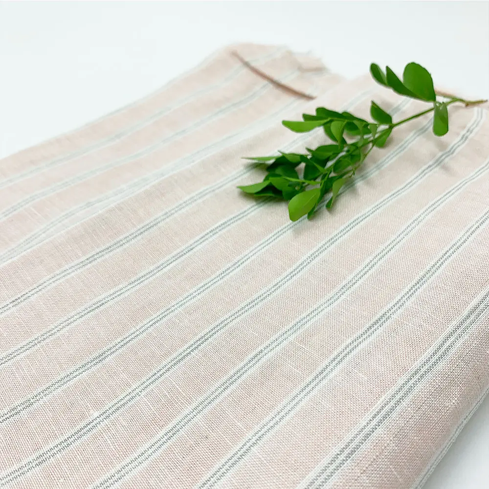 washed stripe silk hemp flax crushed linen white cotton curtain fabric