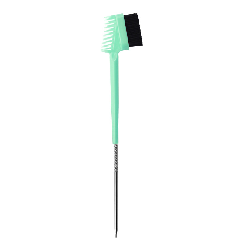 Steel needle eyebrow brush green