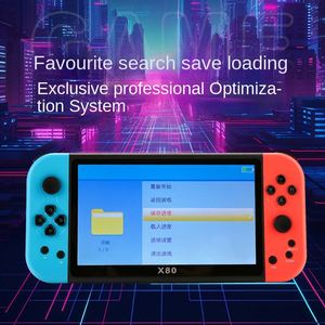 X80 7インチハンドヘルドPSPゲームコンソールGBAペットエルフ大画面デュアルリモコンPS1アーケードポケットゲームプレーヤー - Product Image 3
