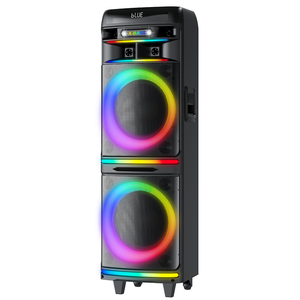 ลำโพงมีเบสสเตอริโอไร้สาย12นิ้วแบบมืออาชีพ, ลำโพงคาราโอเกะสำหรับงานปาร์ตี้ระบบเสียงไมค์ลำโพงรถเข็นใช้งานได้ - Product Image 1