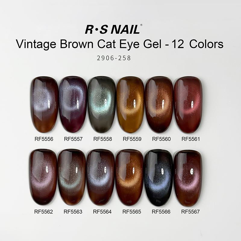 Gel de ojos de gato marrón vintage