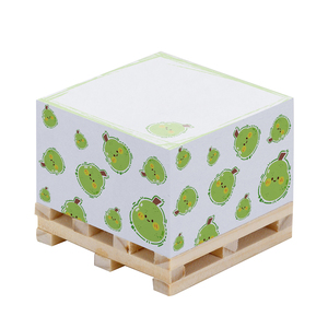 Mini bloque de palé de madera pequeño ecológico contenedor de envío personalizado con soporte para almohadillas de notas adhesivas papel 3D Bloc de notas cubo bloques de recarga - Product Image 1