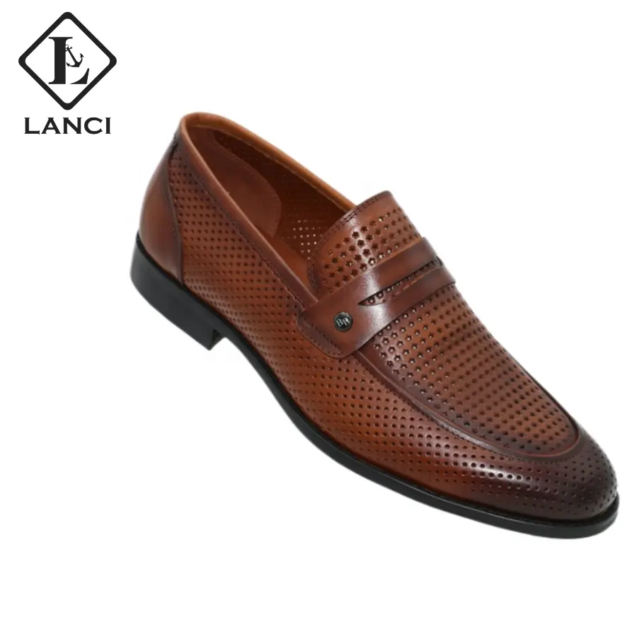 Mocasines de piel auténtica para hombre, calzado personalizado para boda y verano