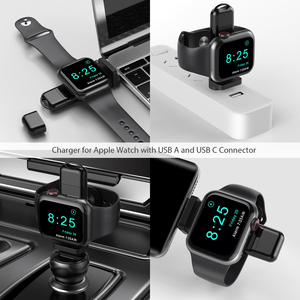 ที่ชาร์จแม่เหล็กแบบพกพา USB-A พอร์ต USB-C ช่องชาร์จแบบไร้สายเครื่องชาร์จสมาร์ทวอทช์สำหรับ Apple Watch Series 7/8/9/10 - Product Image 5