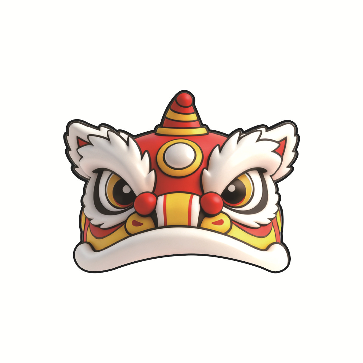Chapeau de danse du lion style 5