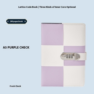 Diario de viaje de cuero Pu personalizado, cuadernos de escritura personal, planificador de negocios diario, Bloc de notas con cerradura de combinación - Product Image 5