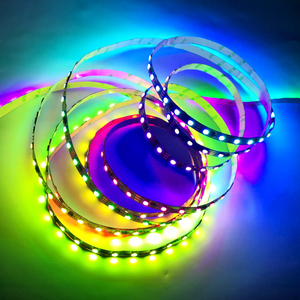 WS2811 adresli RGBIC LED şerit ışık 60 Leds/m 12V DC beyaz/siyah PCB DMX 512 programlanabilir KTV gece kulübü dekorasyon için - Product Image 4