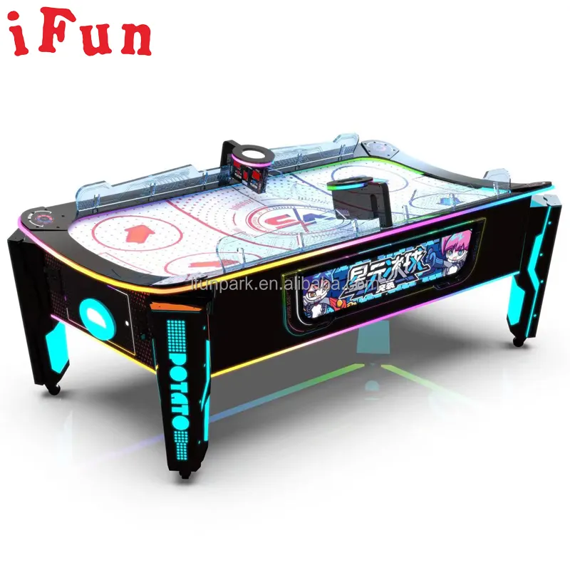 Neues Design Curved Coin Operated Air Hockey Tisch Arcade Spiele Maschinen Indoor Sport 2 Spieler Hockey Tischs piel