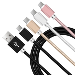 ניילון USB למיקרו USB כבל טעינה מהיר מטען סינכרון נתונים כבלי 5 פינים 1M עבור שיאומי סמסונג אנדרואיד חוט חוט טלפון חכם
