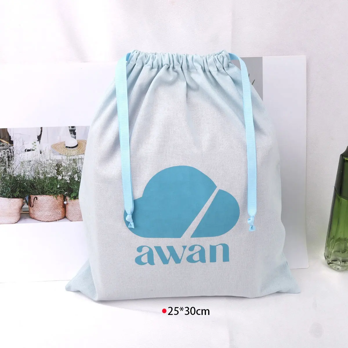 ODM usine nouveau Design coton lin cordon Shopping vêtements sac pour sac à main réutilisable mousseline cadeau emballage pochette à poussière