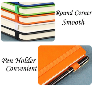 Cuaderno A5 con logotipo personalizado al por mayor, portalápices con correa elástica, cuaderno de Pu con logotipo impreso, diario, Bloc de notas, cuaderno de cuero PU - Product Image 5