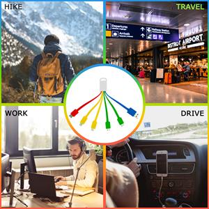Özel 5 In 1 şarj kablosu tipi C çok evrensel USB 6 in 1 şarj kablosu iPhone Android için - Product Image 4