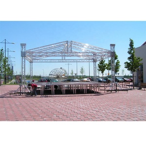 12m * 10 * 7m 4 เสาพร้อมโครงสร้างหลังคาโครงโคมไฟเวทีสามเหลี่ยม - Product Image 5