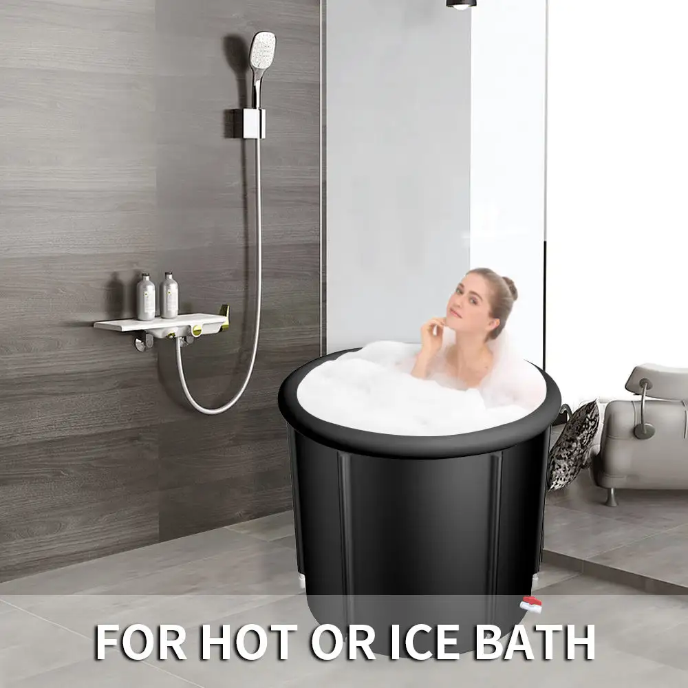 Hot Sale Tragbare aufblasbare Eis-Whirlpool-Badewanne Kunststoff-Klapp badewanne für Erwachsene