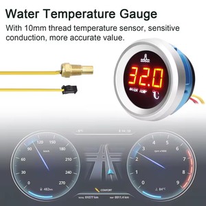 Medidor de temperatura del agua de 52mm, medidor Digital para coche, pantalla LED de 9-36V con función de alarma de Sensor de temperatura - Product Image 2
