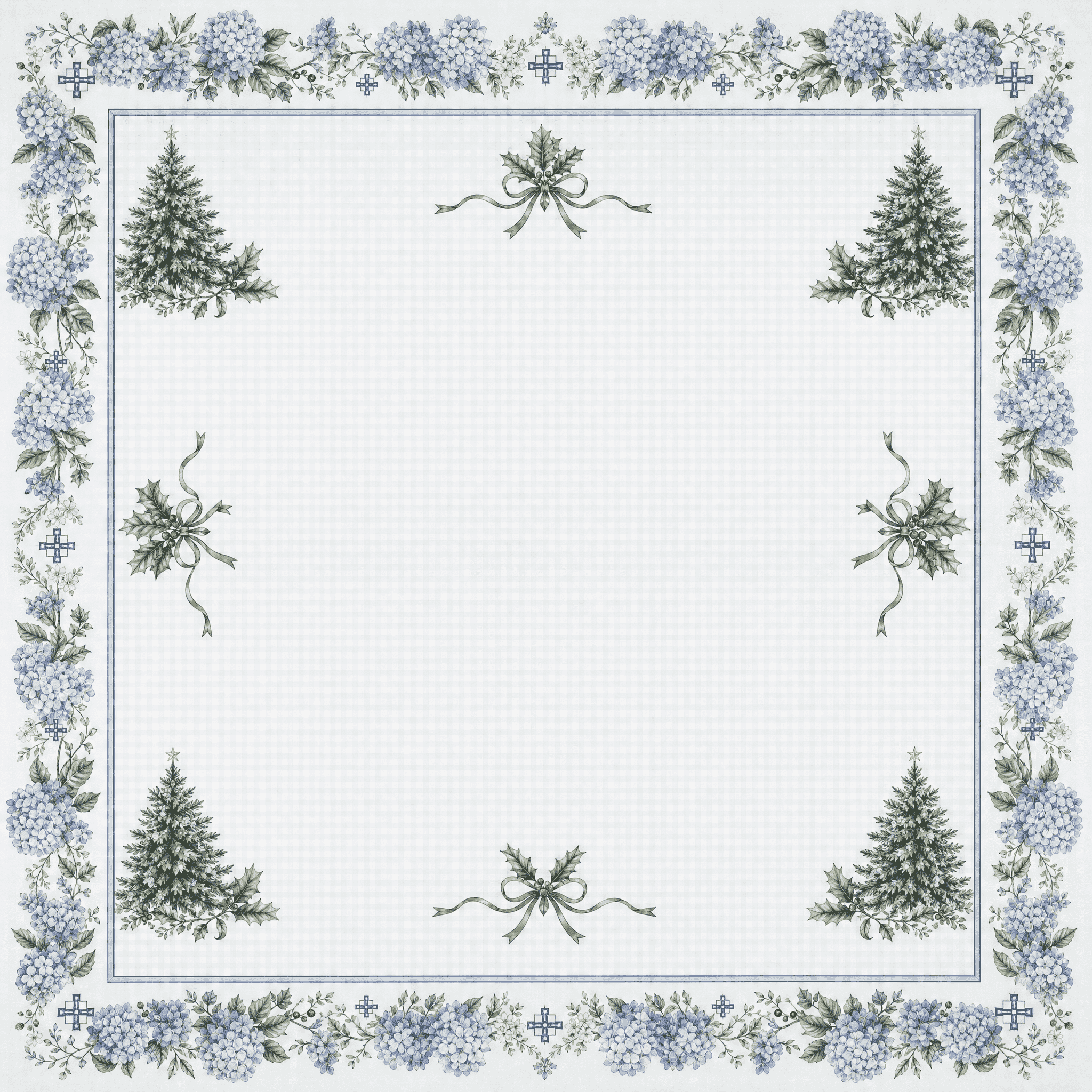 Cream White & Powder Blue