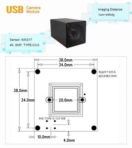 2025 ad alta velocità 4K 8MP HD IMX317 sensore di colore CMOS USB modulo per soluzioni di sorveglianza efficienti - Product Image 4