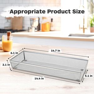 不锈钢互锁臂餐具抽屉收纳器厨房餐具收纳器带塑料手柄 - Product Image 2