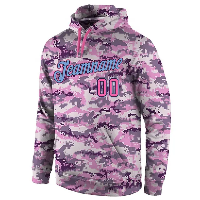 2024 Camo Hoodie Männer Streetwear Pink Camo 3d Hoodie Sublimierter Hoodie Sweater Retro Frauen Sweatshirts zu verkaufen