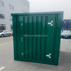Grande distribuzione logistica flat pack magazzino impilabile pila e nido fatturato acciaio contenitori di stoccaggio con finestra - Product Image 3