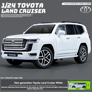 Diecast Model Car <strong>1</strong>:<strong>24</strong> LAND CRUISER LC300 with RC Key with Sound and Light Pullback Metal Model Car <strong>Toys</strong> Coche Modelo Del Metal - Product Image 4